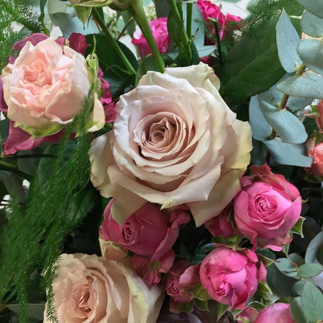 Antique Rose Bouquet | Roses & Ferns | Brighton Flower Co