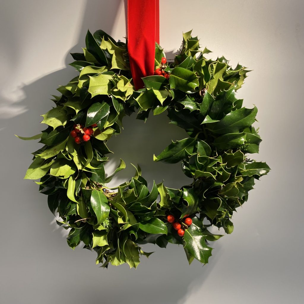 Holly Wreath Christmas Wreath The Brighton Flower Company